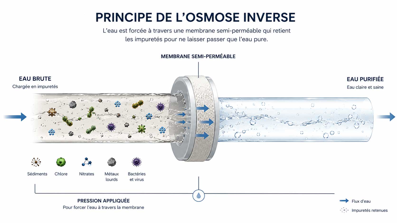 Principes fondamentaux de l'osmose inverse